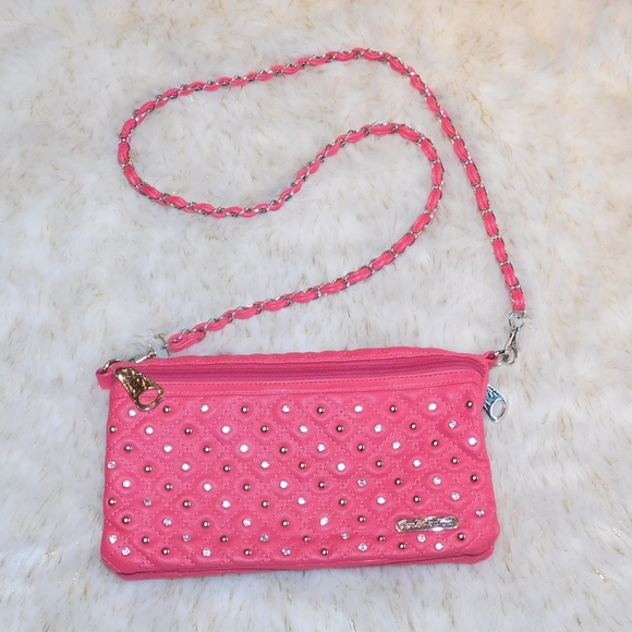 HALEY BEEZ Pink Studded Crossbody Bag - Picture 1 of 8